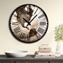 Wallity Reloj Decorativo MDF 5050MS-001 50 cm Diámetro Movimiento Silencioso Elegante Moderno MDF 5mm
